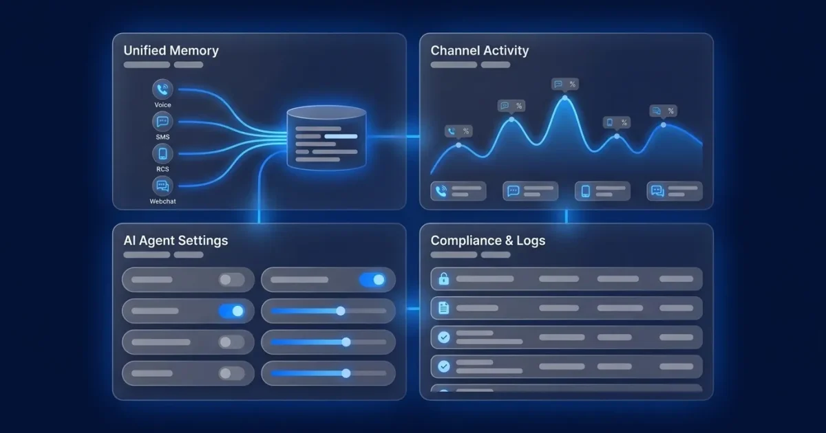 Conversational AI Omnichannel: Voice, SMS, RCS & Webchat